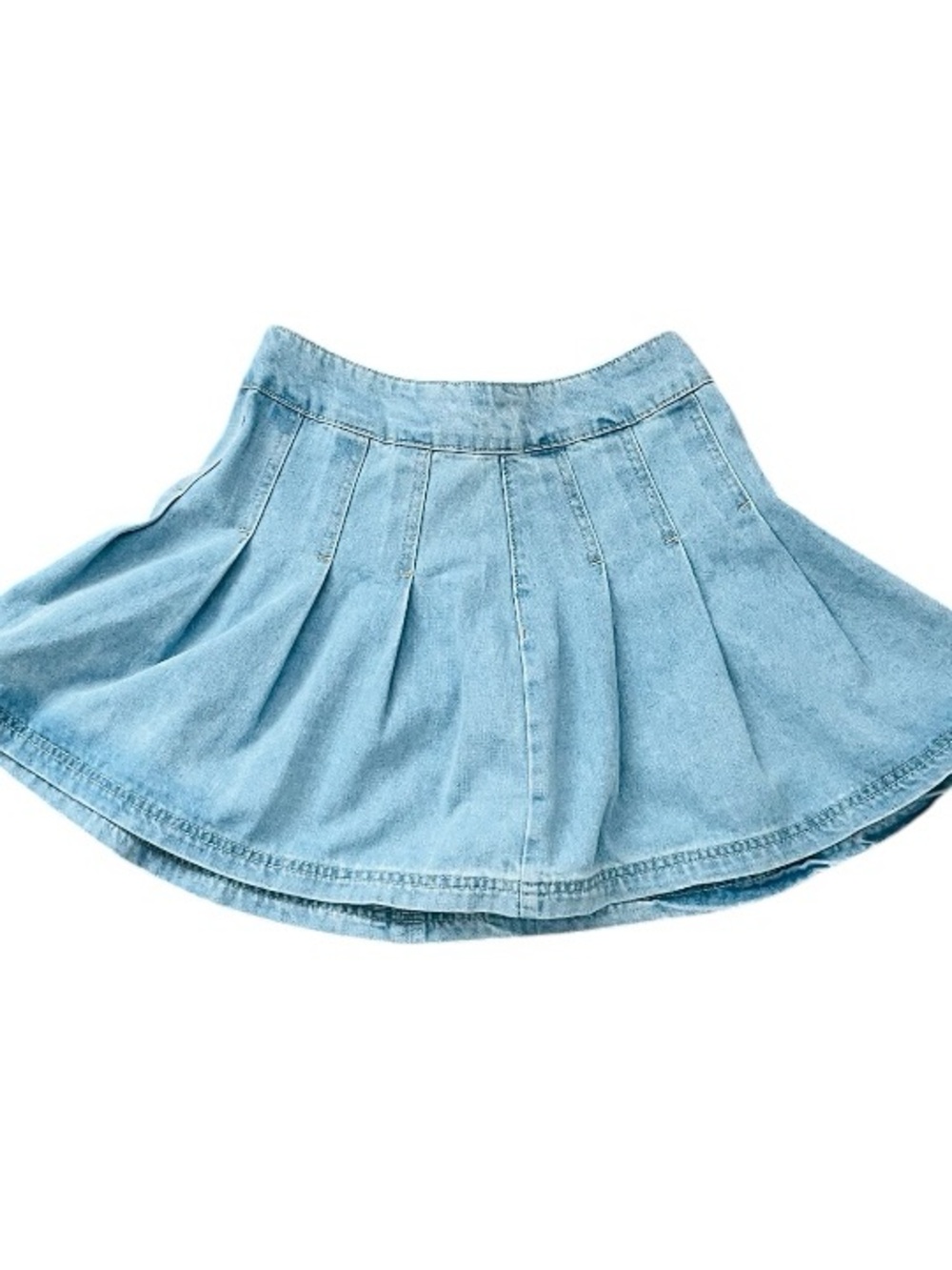 Denim Pleated Skirt - Women's Size 6